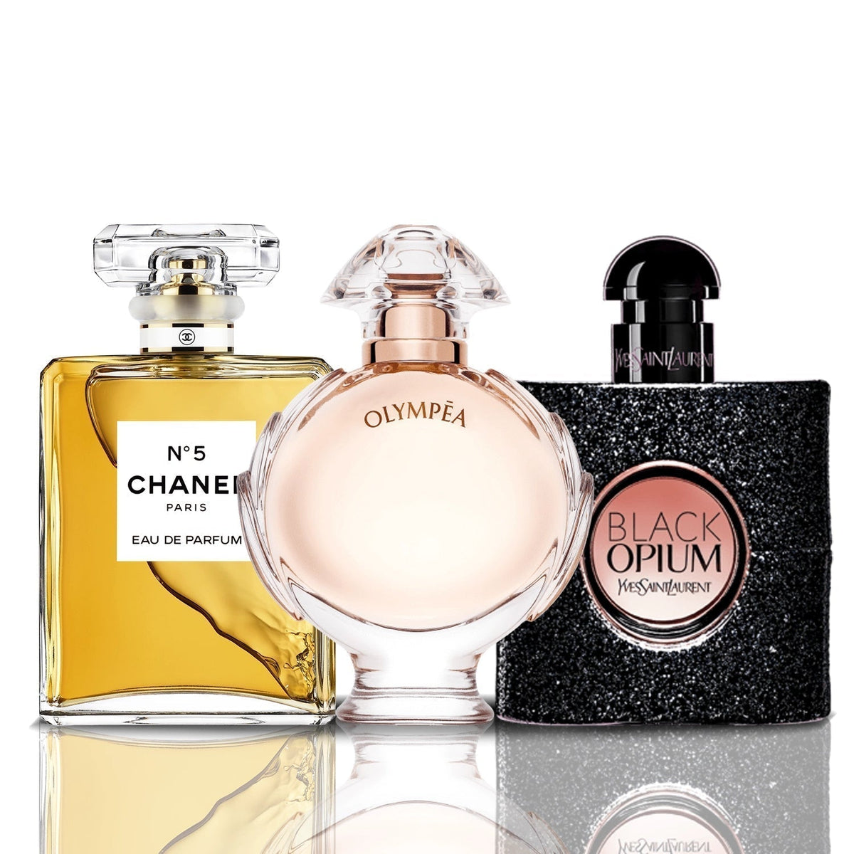 Σετ 3 αρωμάτων | Black Opium + Chanel N°5 + Olympea 100 ml